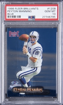 1998 Fleer Brilliants Blue #120B Peyton Manning Rookie Card - PSA GEM MT 10